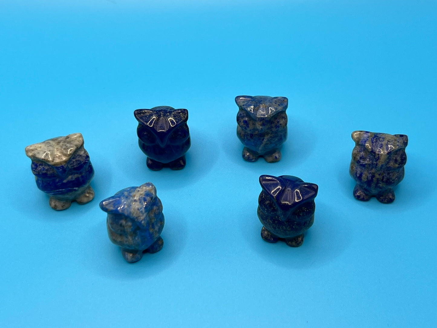 Lapis Lazuli Carved Owl Figurine