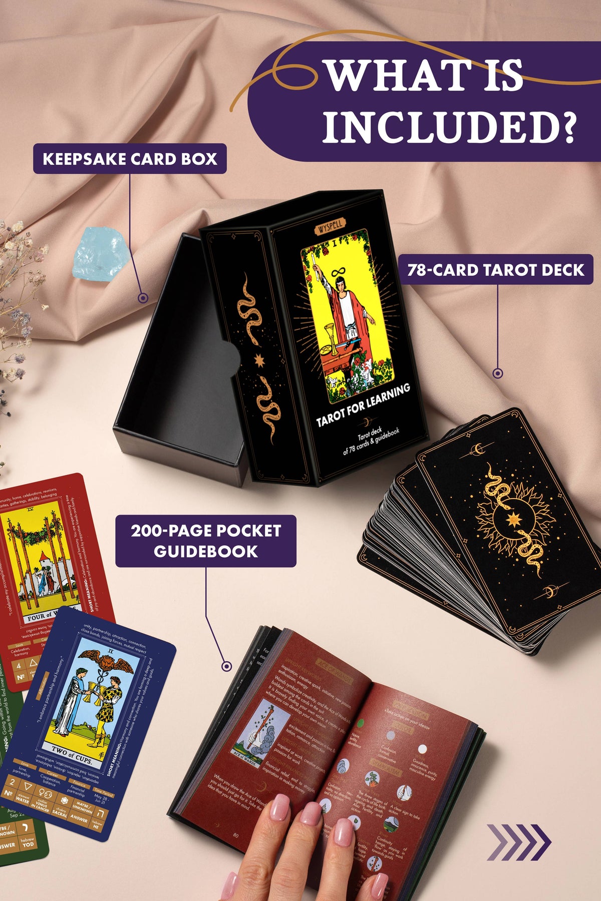 Wyspell Tarot Cards for Learning (200 Pages)