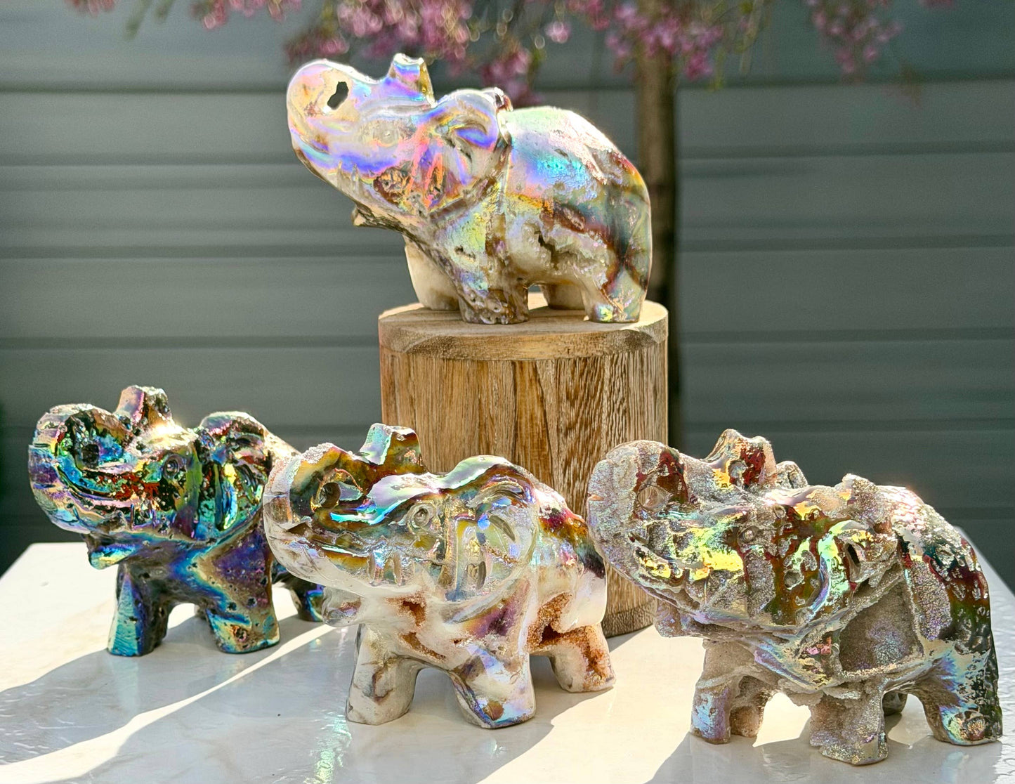 Aura Sphalerite Elephants Healing Energy