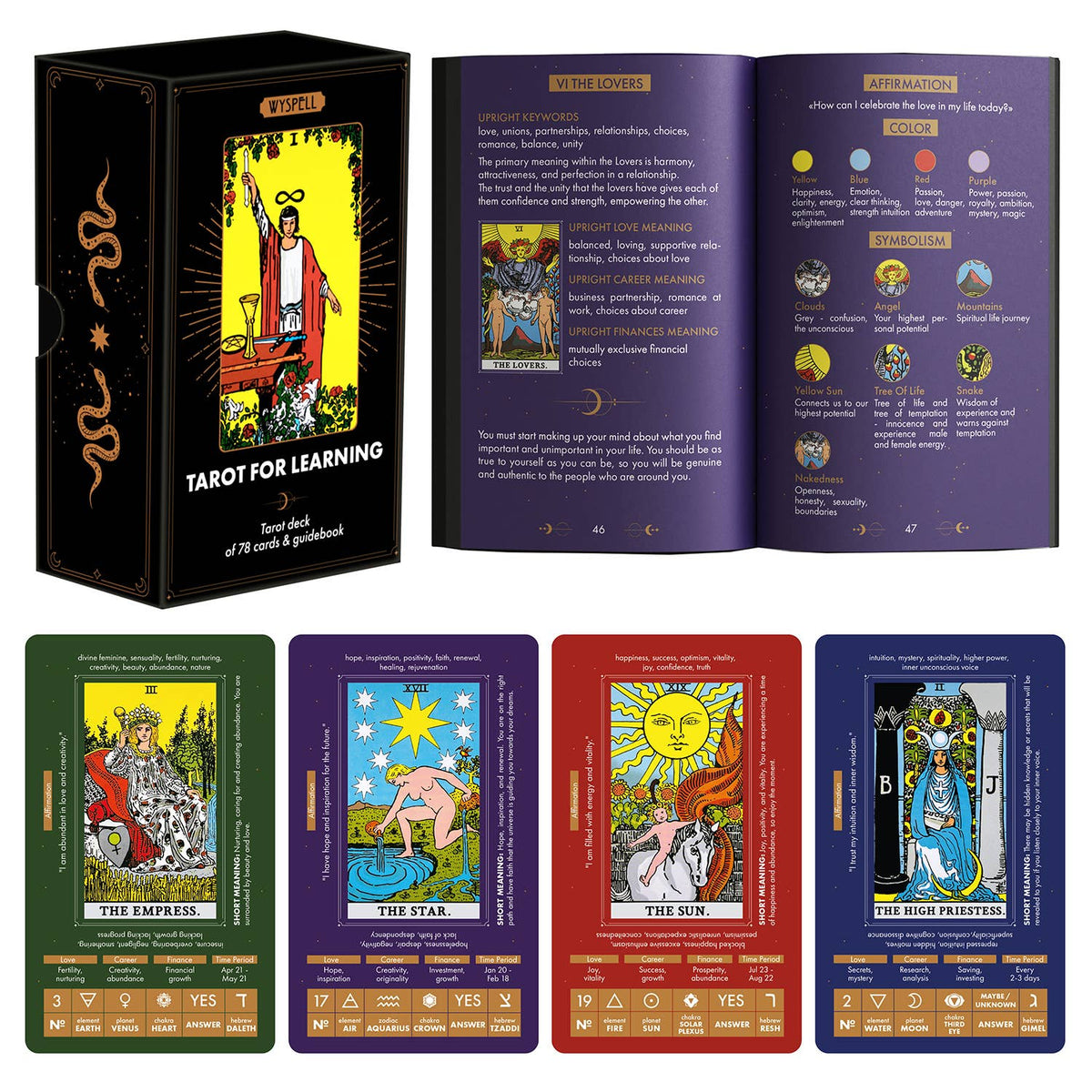 Wyspell Tarot Cards for Learning (200 Pages)