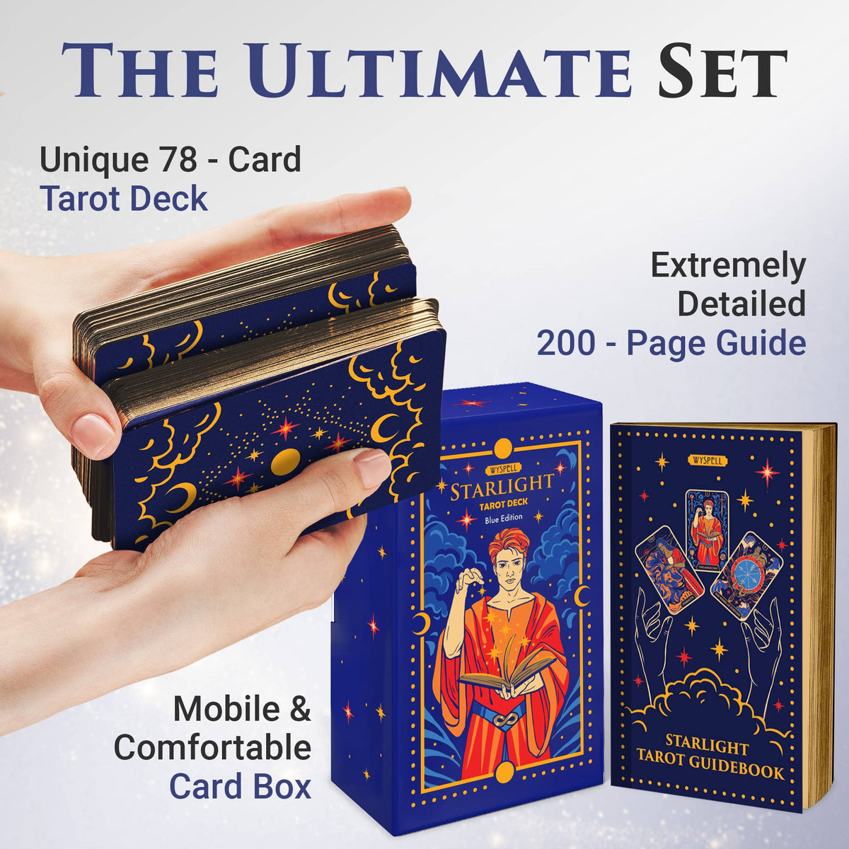 Wyspell Starlight Tarot Cards - Blue Edition