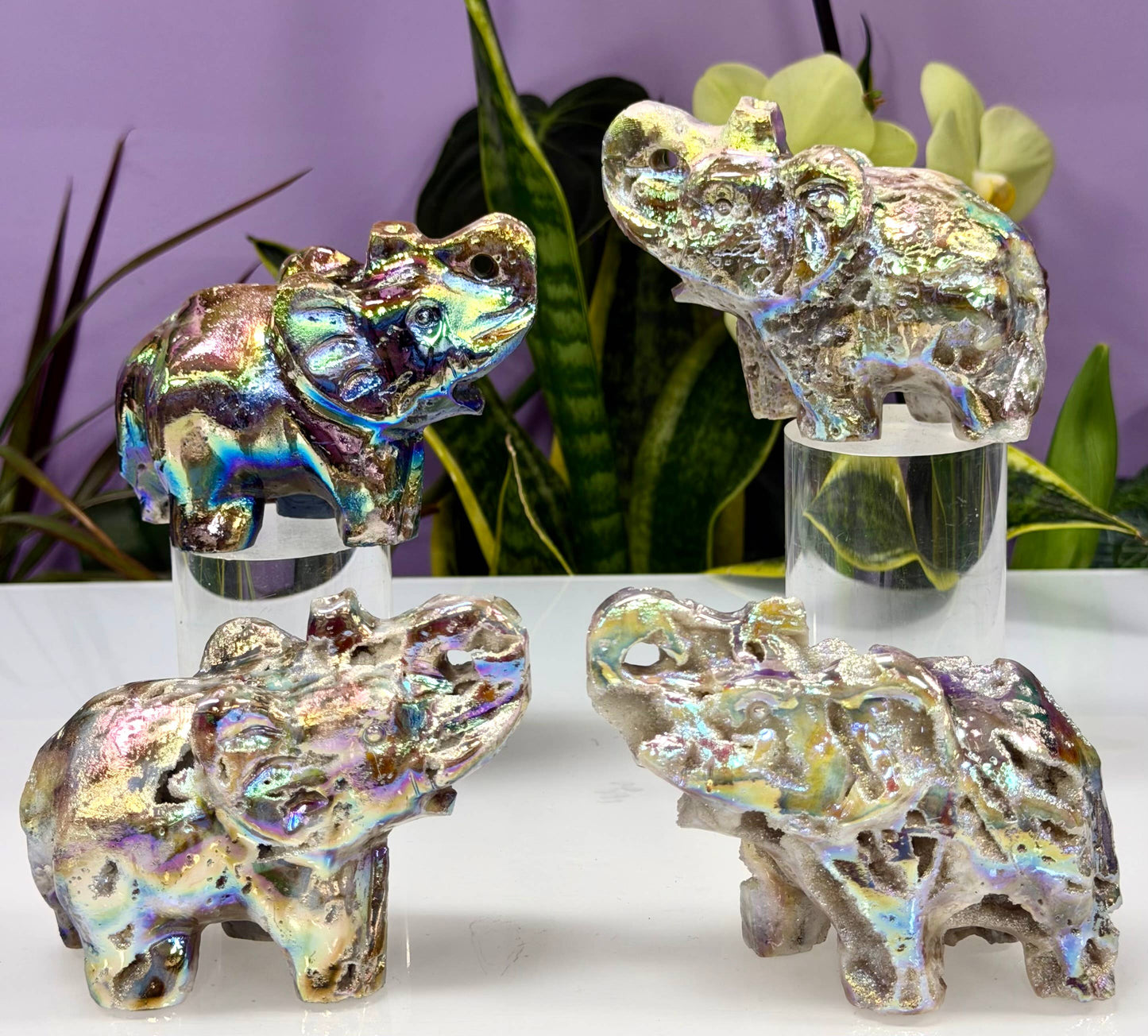 Aura Sphalerite Elephants Healing Energy