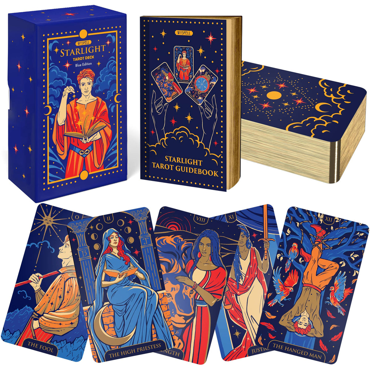 Wyspell Starlight Tarot Cards - Blue Edition