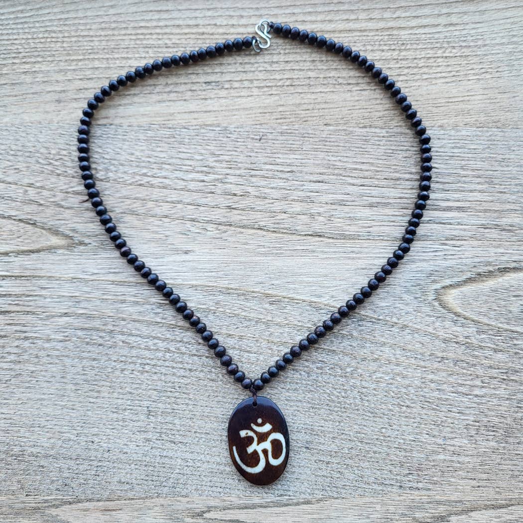 Om Rose Wood Beads