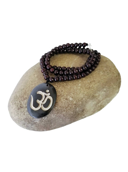 Om Rose Wood Beads