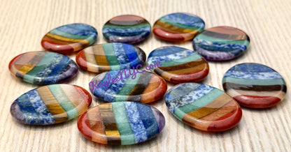 Chakra Worry Stone - Rainbow Healing Energy