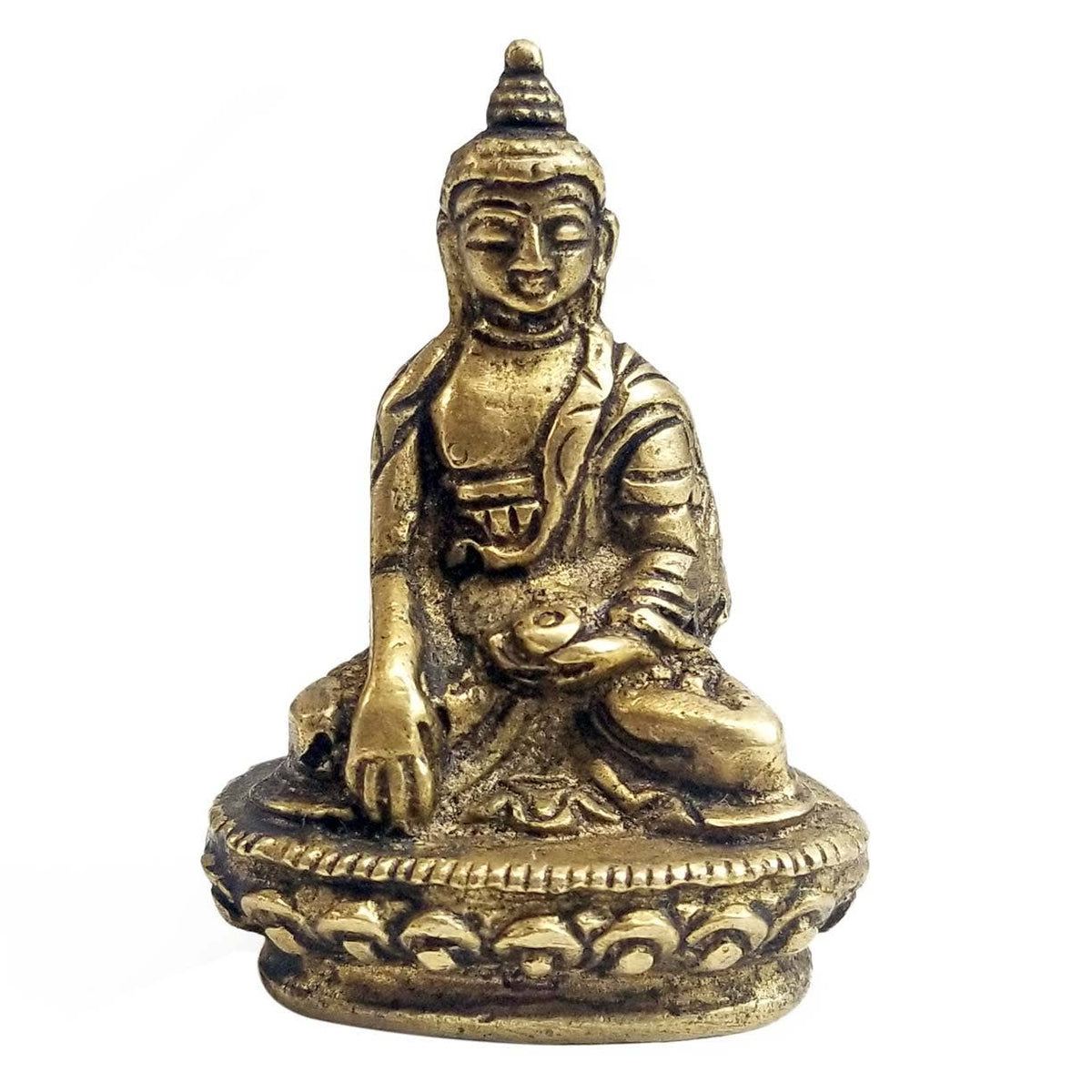 Brass Buddha Statue Enlightenment Pose
