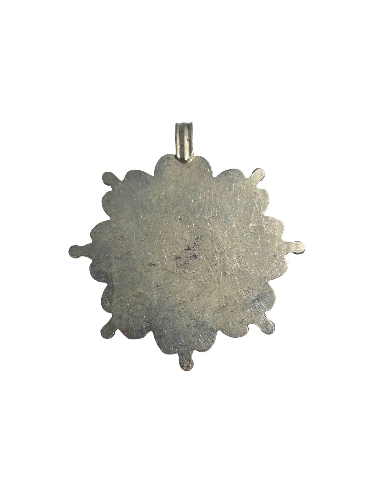 Large Floral Turquoise Mosaic Pendant
