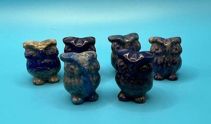 Lapis Lazuli Carved Owl Figurine