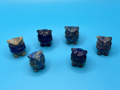 Lapis Lazuli Carved Owl Figurine