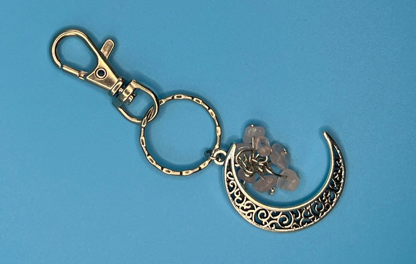 Gemstone Moon Keychains