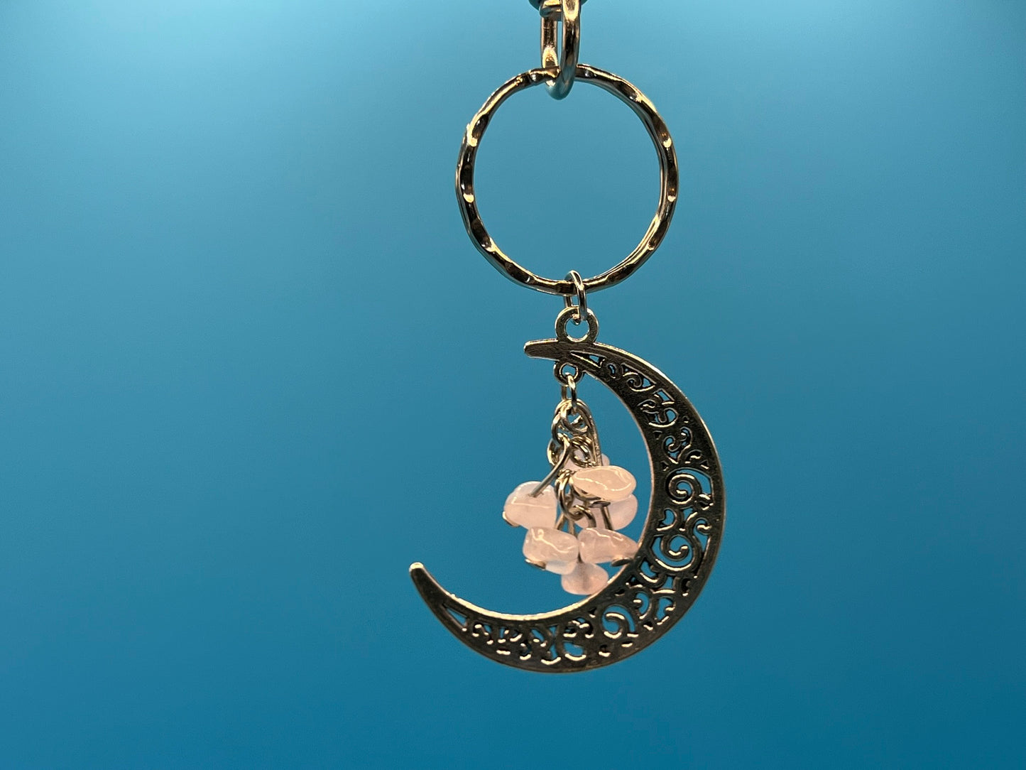 Gemstone Moon Keychains